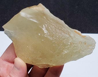 Huge Libyan Desert Glass Impactite, Tektite- 270.5 Gram Museum Quality Piece- Rich Color, Extra Large Display Collectors Piece- Some Damage