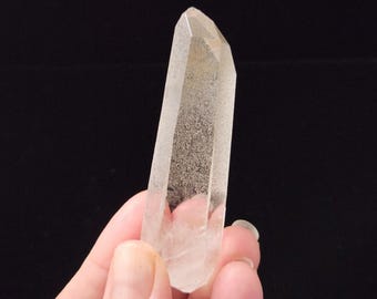 Starbrary Quartz: 3in or 7.5cm Long- Corinto- Stippled Etchings Slight Foggy 'TV Static'- EL8