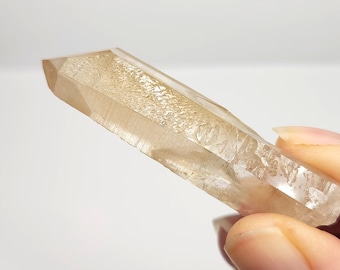 Tangerose 'Golden Healer' Quartz: 2.2in or 5.6cm Long, Corinto Brazil, Rainbow Empathic Child- TE13