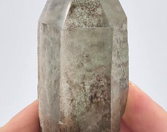 Garden Quartz: 8.8 cm Long, Mina Zeca De Souza Brazil- Foggy Luster, Partial Polish- ST7