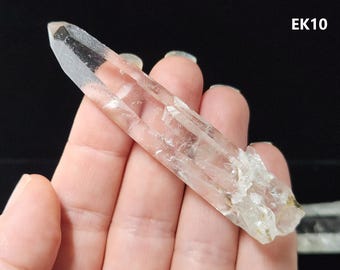 One Starbrary Quartz: 5.5-9cm Long- Corinto, Brazil- Your Choice- Optical, Record Keepers, Wand- EK(10-18)