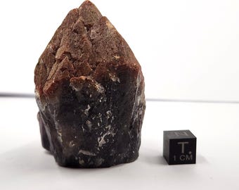 Auralite 23, Red Cap Amethyst Quartz Crystal Brazil- 2.3 inch or 5.9 cm long- Stands Perfectly on End, Stout Tower, Elestial Growth Cap-#1