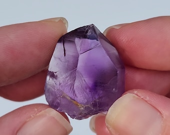 Natural Amethyst Crystal 2.8 cm long- Cameroon, Africa- Small Terminated Point- Gorgeous, Vibrant Purple, Facet Grade, Semi Tabular- AC9