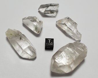 5 Unpolished Quartz Crystal with Excellent Mineral Inclusions Lodolite, Chlorite, Hematite etc.- Brazil- 84.8 Grams- BP L#2