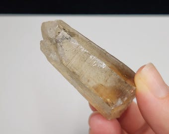 Lemurian Quartz Ural Mountains Russia: 5.4cm or 2.1in Long- Stands at Angle, Self Healed ET 'Sacred Scribe', Old Mine- #8