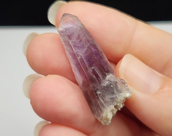 Amethyst Quartz Crystal: Guerrero, Mexico- 1980's Mined Natural Amethyst Double Terminated ET Point- #3