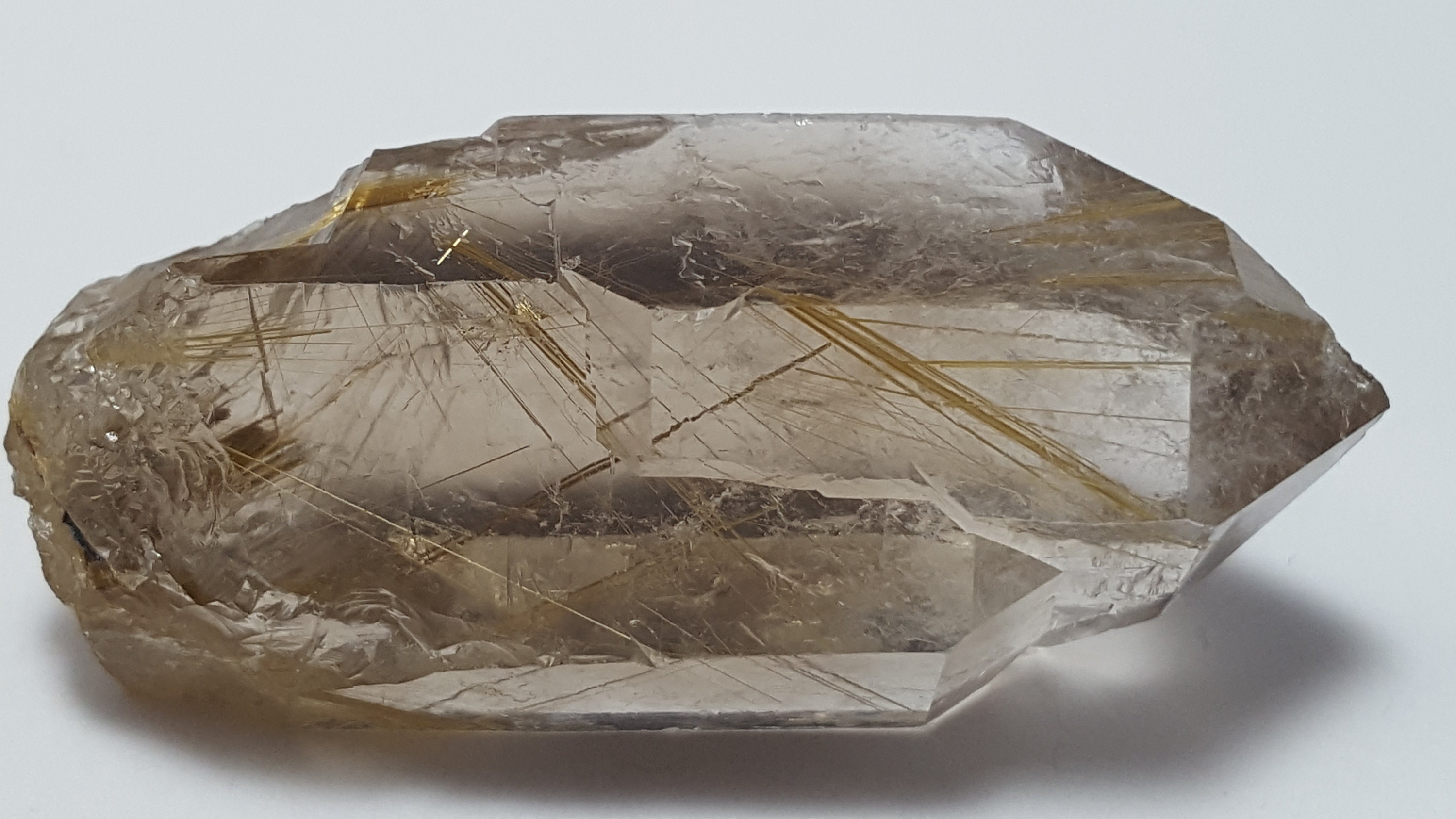 Smokey Cathedral Quartz Crystal with Rutile Inclusions from Brazil All