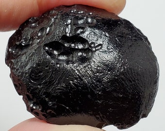 Tektite from Thailand- 34.7 Grams- Thailandite, Indochinite- Amazing Surface Texture, Palm Stone- TY17