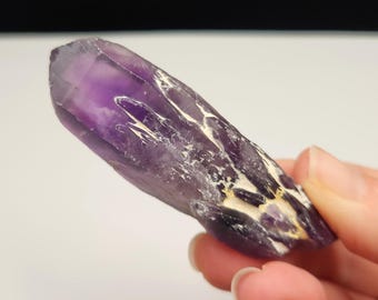 Natural Amethyst Crystal: 7.5cm or 3in long Tutu Cliffs Nigeria- Root Family Formation Purple Color- NA10
