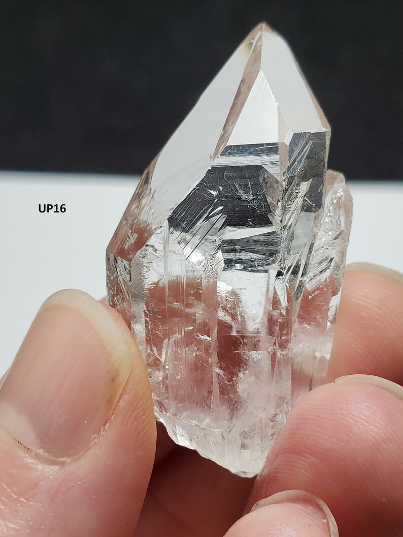 You Select 1 Starbrary Quartz Crystal Corinto, Brazil World Class Optical Clarity, Gorgeous Glyph Record, Water Clear UP13-UP18 image 8