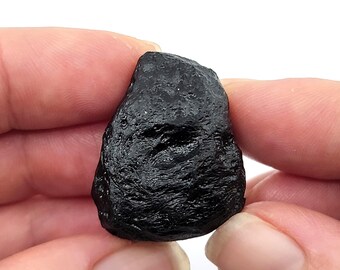 Indochinite Tektite- 16.6grams- Australasian Impact Event- Delicate Swirling Texture, Stands on End-I5