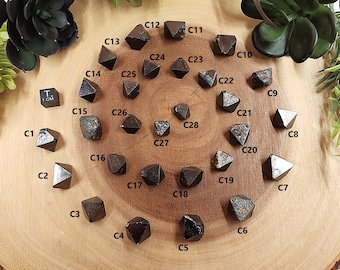 Select a Magnetite Crystal: Natural Geometric Octohedron, Magnetic, Lodestone, Guiding Stones- (C1-28)