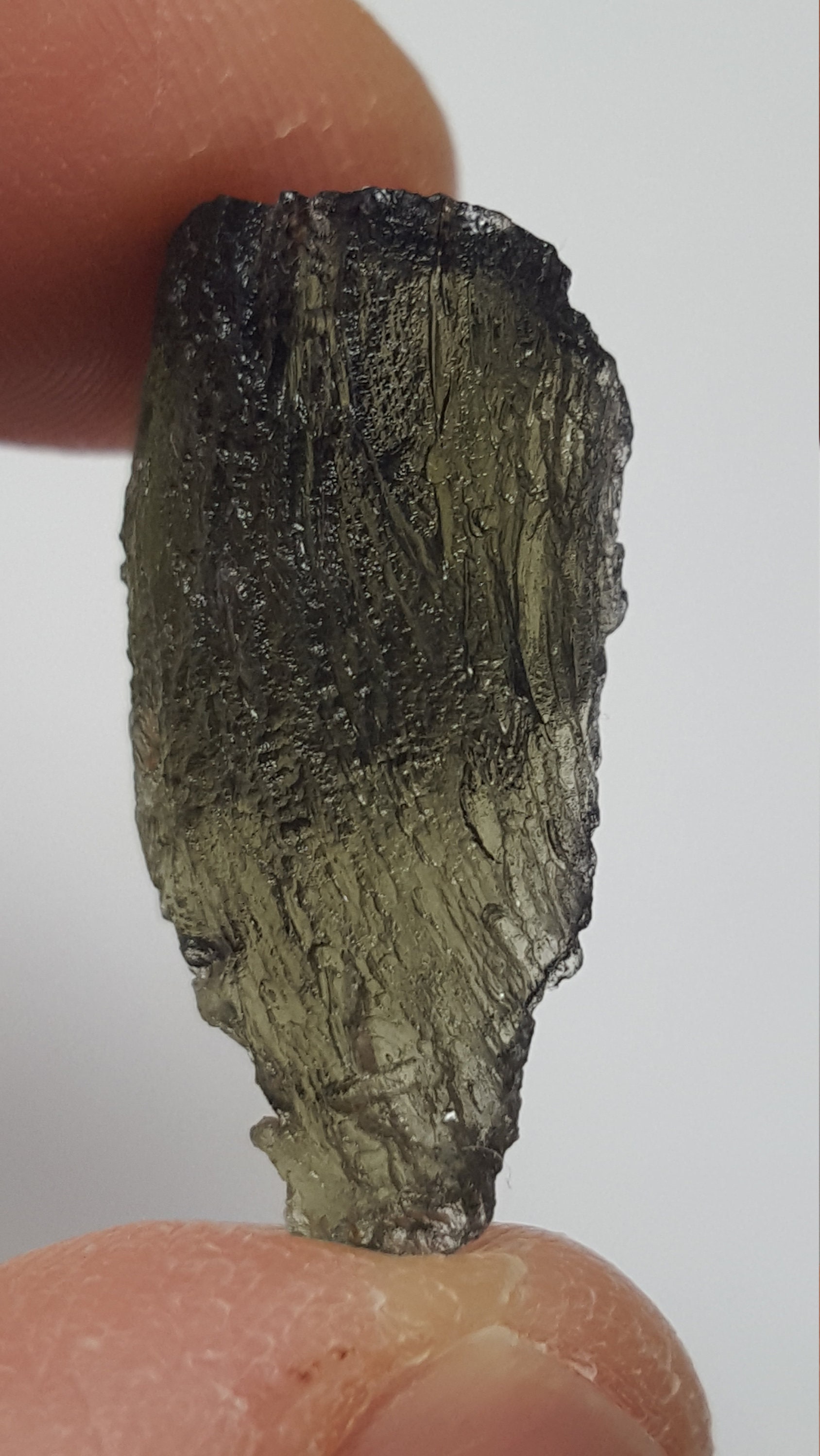 Raw Genuine Moldavite 2.6 Grams or 13 Carat Moldavite Tektite Piece or