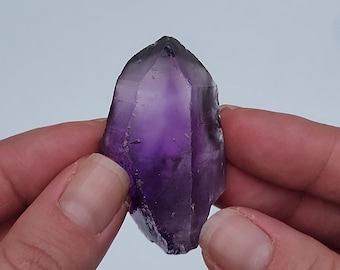 Natural Amethyst Crystal 4.8 cm long- Cameroon, Africa- Small Terminated Point- Empathic, Deep Purple Color, Facet Grade- AC7