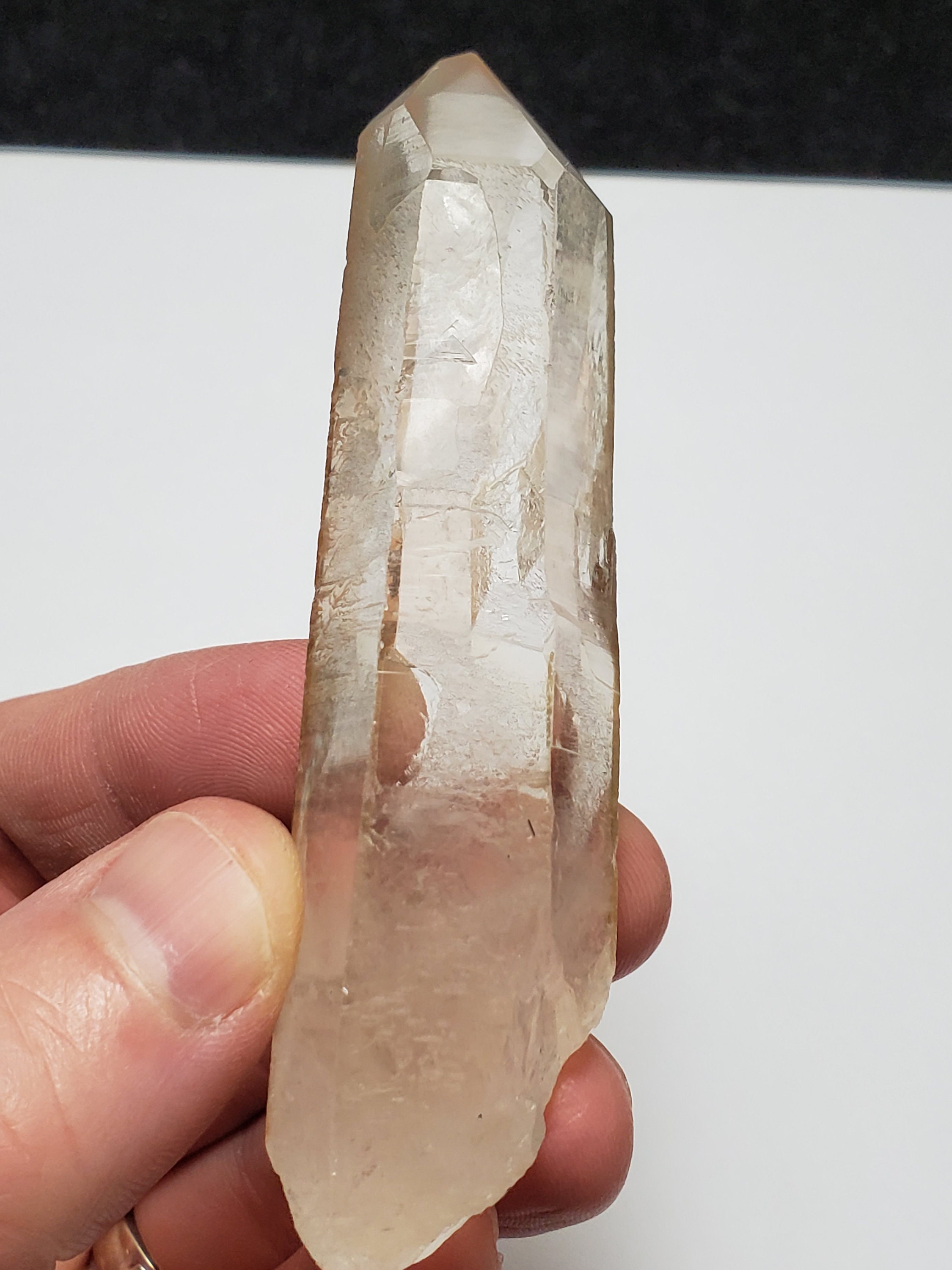 Starbrary Quartz Crystal Light Tangerose Hue Brazil Unique Formations and Record Keepers