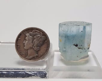 Beryl var. Aquamarine- Crystal from Erongo Mountains, Namibia- Black Tourmaline- 14 Grams or 70 Carats