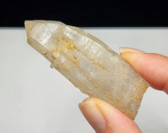 Lemurian Quartz Ural Mountains Russia: 6.4cm or 2.5in Long- Cathedral, Pearly Drusy Sparkle, 'Sacred Scribe'- #23