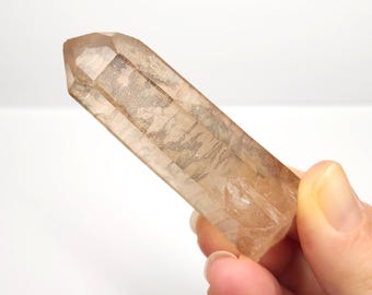 Tangerose 'Tiger Stripe' Quartz: 2.75in or 7cm Long, Corinto Brazil, Dow, Convex Key- TE9