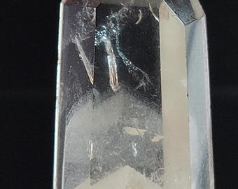 Polished Phantom Quartz: 1.6in or 4.1cm long- Unique Encased Mirror Bridge Manifestation, Standing Petite Tower- R7