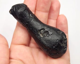Tektite, Thailand: 71.5 Grams- Matte Luster, 'Potion Bottle' like Shape Dumbbell- TU24