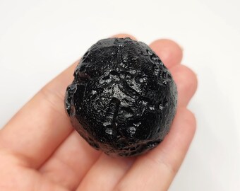 Tektite from Thailand 64.5Grams- Thailandite, Indochinite- Top Quality, Glossy, Ball Sphere Shape- TU4