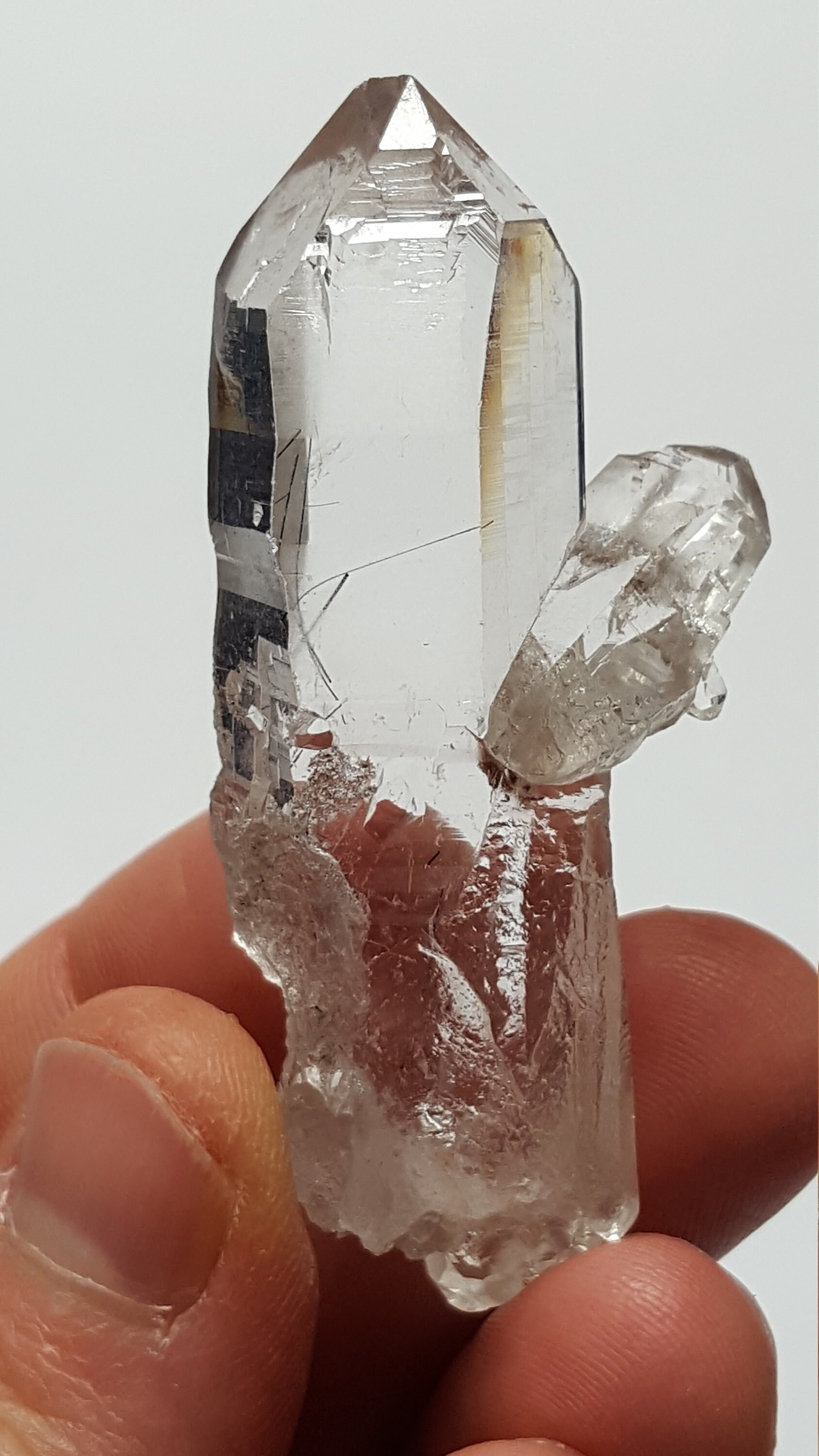 Cathedral Quartz with Tourmaline Inclusions from Brazil Beautiful Luster, Clarity, and Crystal