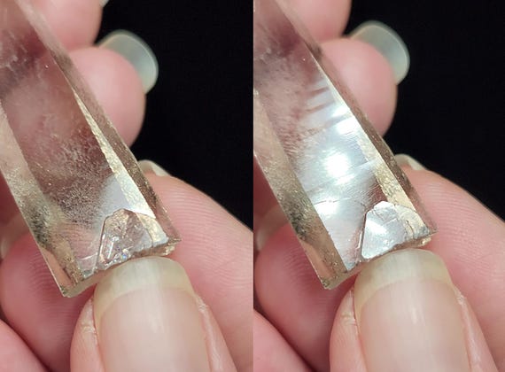 ライトスモーキースターブラリークォーツ - 長さ1.8インチ（4.5cm