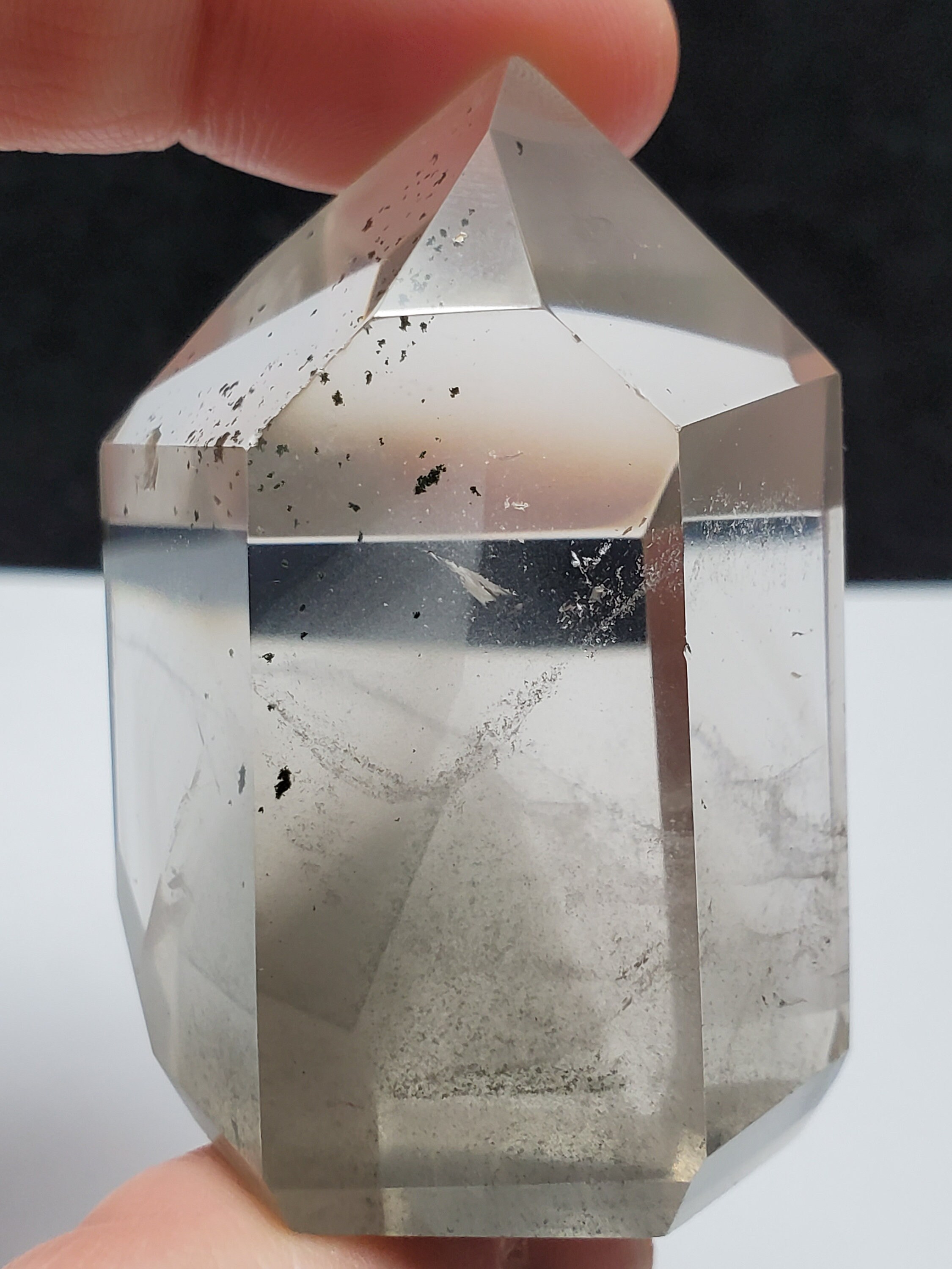 Large Polished Phantom Quartz Crystal from Brazil Various Mineral