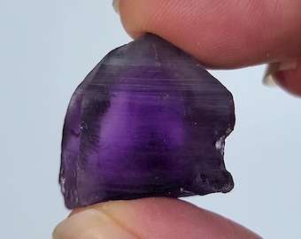 Natural Amethyst Crystal 2.2 cm long- Cameroon, Africa- Small Terminated Point- Deep Purple, Empathic, Rectangular, Stands Perfect- AC10