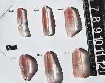 Select One Red/Pink Lemurian Seed Quartz from Serra Do Cabral Mtns. Brazil- "Scarlet Temple" Vivid Color- RQ(16-21)