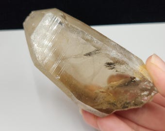 Lemurian Quartz Ural Mountains Russia: 9.5cm or 3.7in Long- Tabular, Light Sparkle, 'Sacred Scribe'- #3