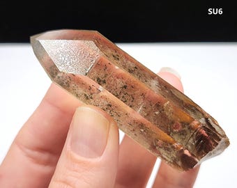Shaman Garden Quartz, Zeca De Souza, Serra Do Cabral Brazil- 6.5-8.5cm Long- Your Choice- Etched Art on Face, Garden Scenes- SU1-10