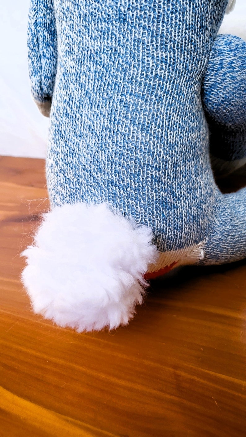 Blue Sock Rabbit With Button Eyes - Etsy