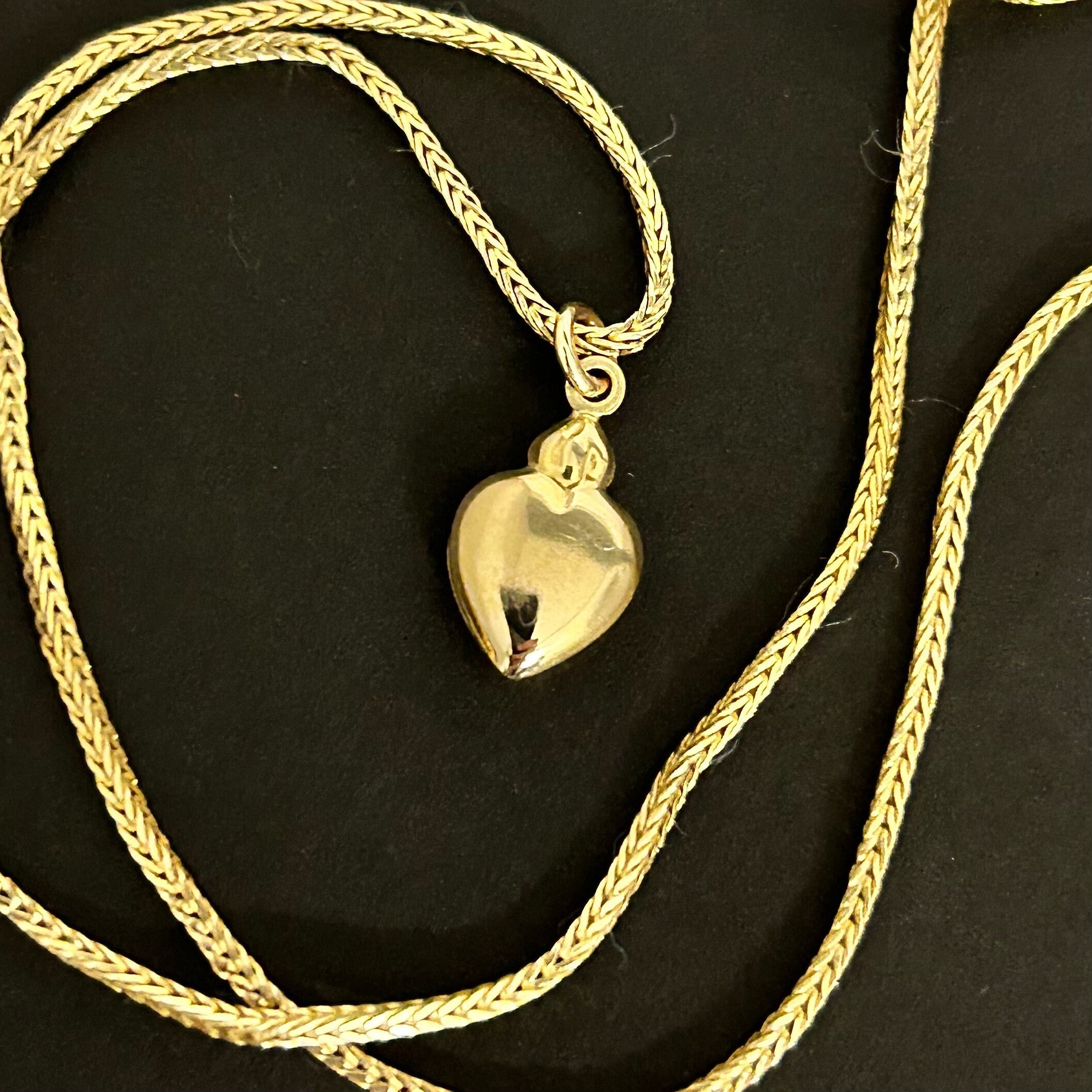 Gold Filled Puffy Heart Necklace — Boy Cherie Jewelry: Delicate Fashion  Jewelry That Won't Break or Tarnish