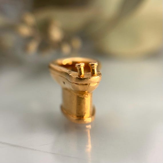 Vintage French golden bidet charm View 2