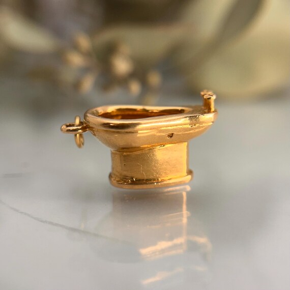 Vintage French golden bidet charm View 5