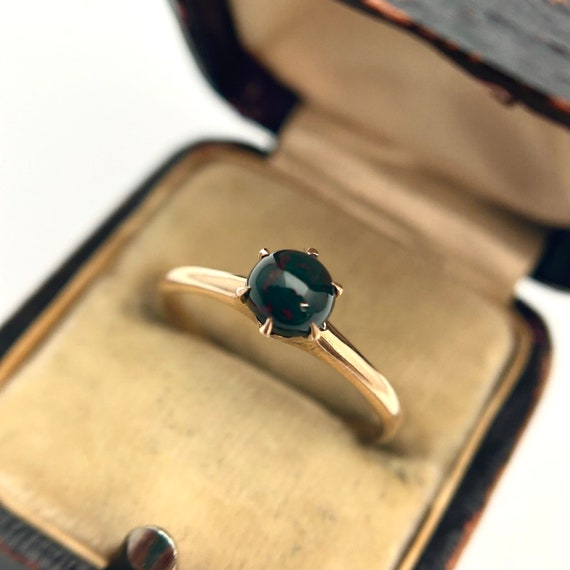 Antique Victorian bloodstone ring