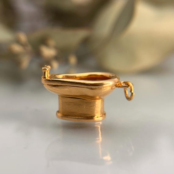 Vintage French golden bidet charm View 6