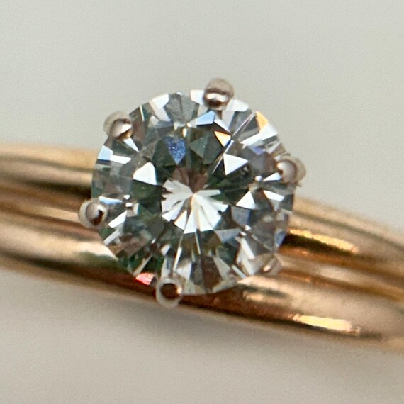 Vintage classically styled prong set solitaire wi… - image 8