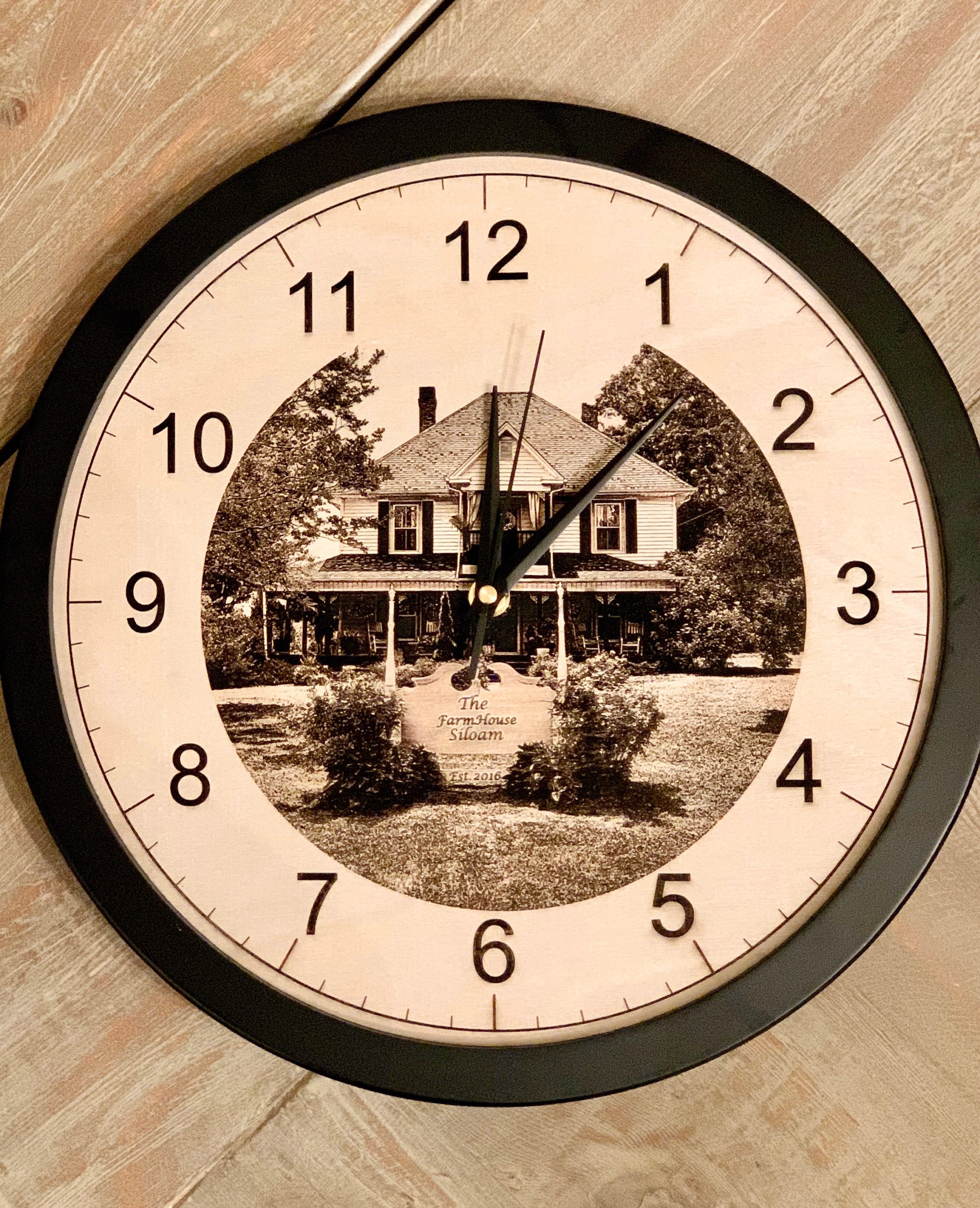 Wood engraved clock laser engraved custom clock unique gift Etsy