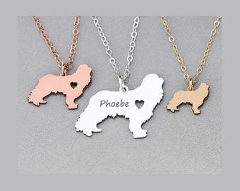 Cavalier King Charles Spaniel Necklace: Personalized Pet Name Pendant