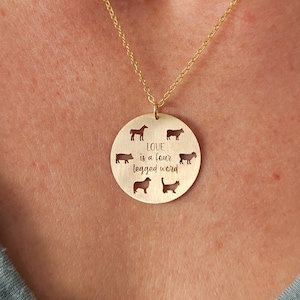 Family Pet Necklace Multiple Lots Several Dog Breeds Bunny Rabbit Horse Animal Quote Necklace Pet Mom Dog Cat Bird Guinea Pig Hamster image 1