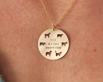 Family Pet Necklace • Multiple Lots Several Dog Breeds • Bunny Rabbit Horse Animal Quote Necklace • Pet Mom Dog Cat Bird Guinea Pig Hamster