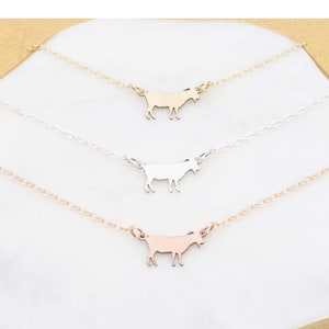 Sterling Silver Goat Necklace: Dainty Farm Animal Charm