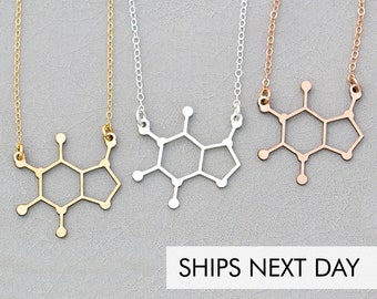 Sterling Silver Caffeine Bracelet Caffeine Molecule Chemistry Jewellery Science Jewellery