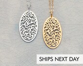 Leaf Necklace Nature Inspired Jewelry Vine Garden Charm Botanical Best Friend Gift Hiking Tree Of Life Pendant Woodland Greenery