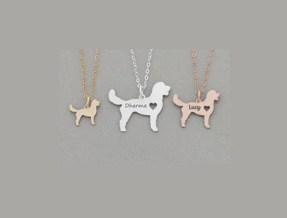 Goldendoodle Necklace: Sterling Silver Custom Dog Memorial Charm