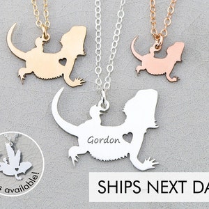 Bearded Dragon Charm Pet Lizard Necklace Beardie Dragon Jewelry Reptile Gift Personalized Sterling Silver Custom Mother of Dragons image 1