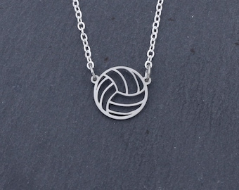 Collar de voleibol: dije sencillo de acero inoxidable resistente al agua