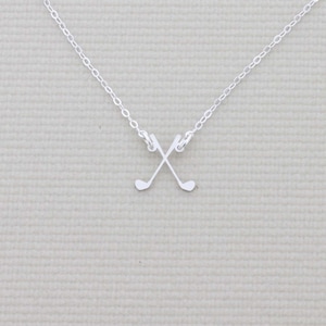 Golfer Gift Golfing Necklace • Golf Clubs Charm • Sports Gift Golf Team Necklace • Tiny Golf Coach Lessons Player Charm Tee Putt Shot